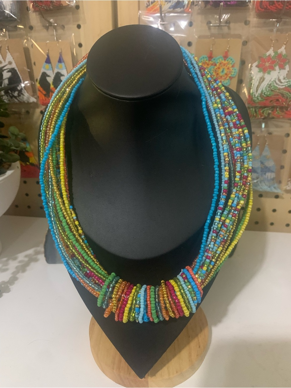 Source Unknown Multicolor Beaded Layered Necklace